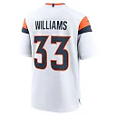 Zennovawear Men's Denver Broncos Javonte Williams White Mile High Collection Game Jersey
