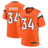 Zennovawear Men's Denver Broncos JL Skinner Orange Team Game Jersey