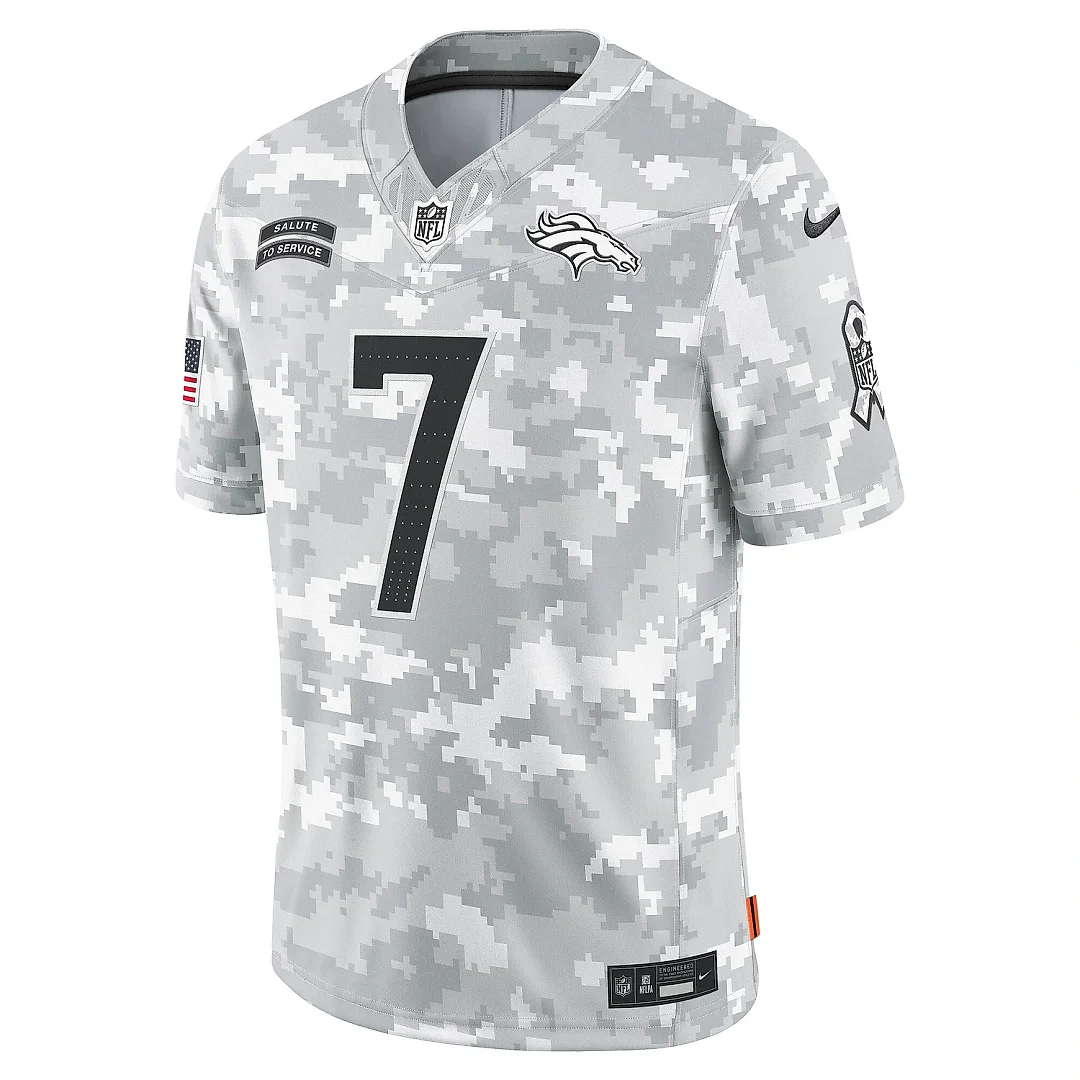 Zennovawear Men's Denver Broncos John Elway Arctic Camo 2024 Salute to Service Retired Player Limited Jersey