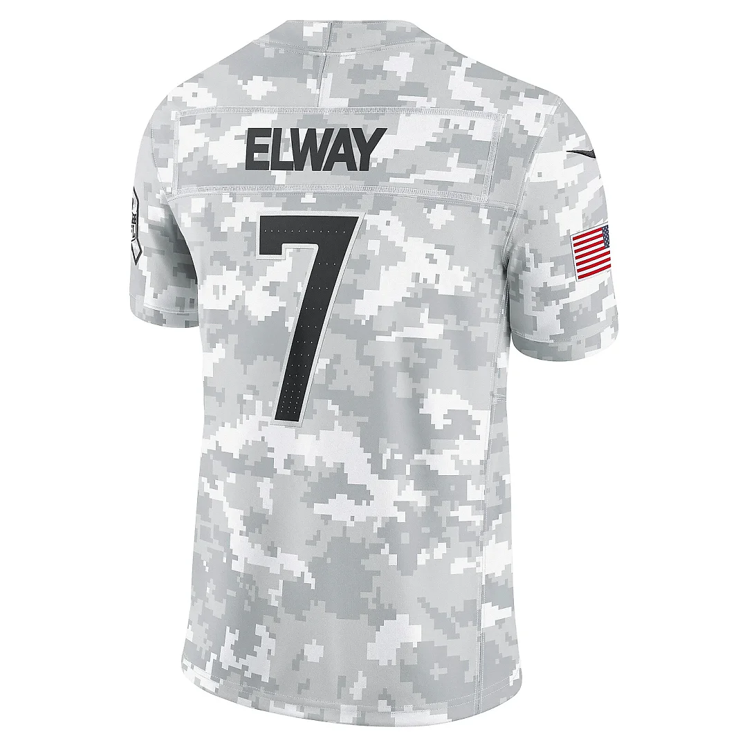 Zennovawear Men's Denver Broncos John Elway Arctic Camo 2024 Salute to Service Retired Player Limited Jersey
