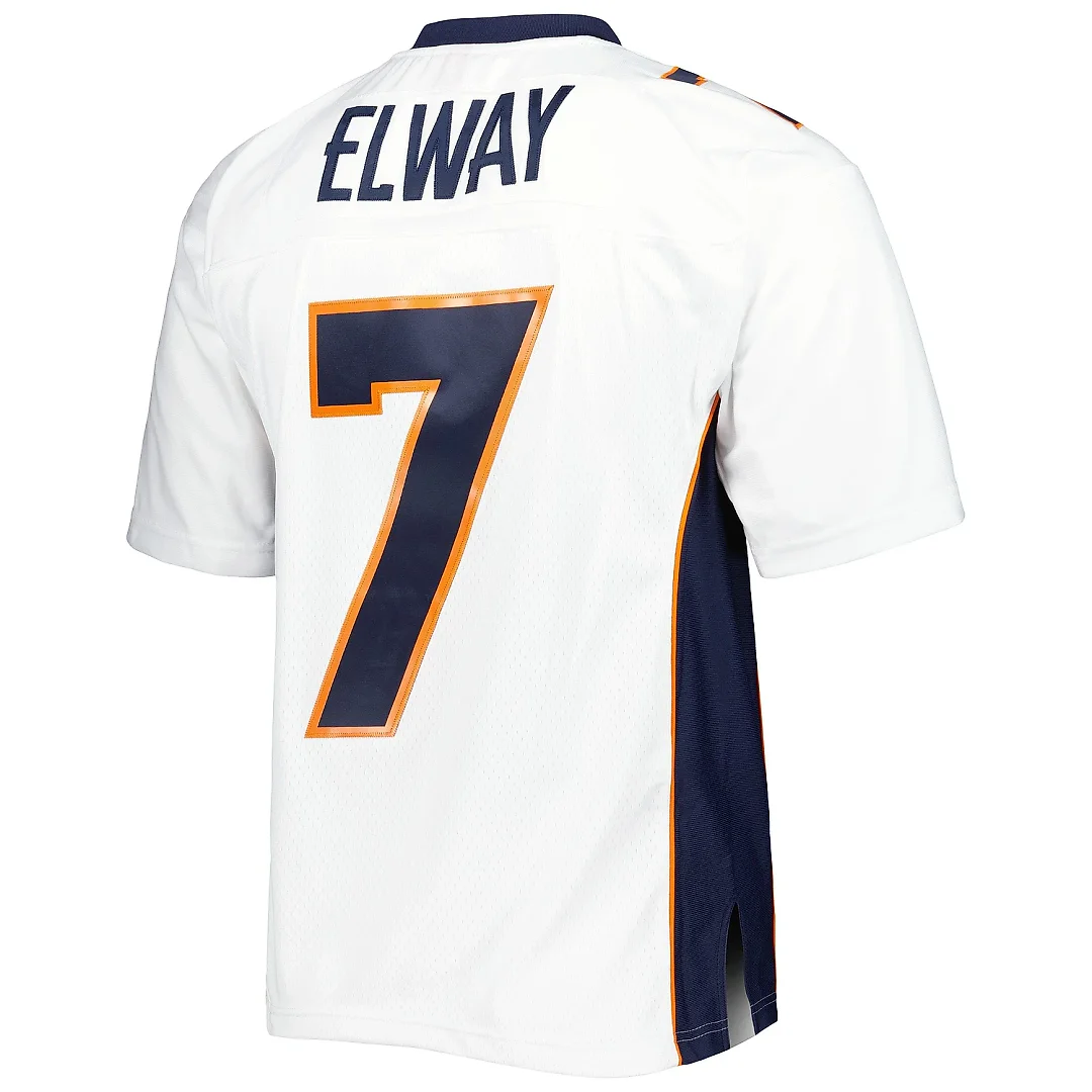 Zennovawear Men's Denver Broncos John Elway Mitchell & Ness White 1998 Legacy Jersey