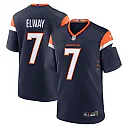 Zennovawear Men's Denver Broncos John Elway Navy Mile High Collection Alternate Retired Player Game Jersey