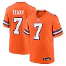 Zennovawear Men's Denver Broncos John Elway Orange Mile High Collection 1977 Throwback Retired Player Game Jersey
