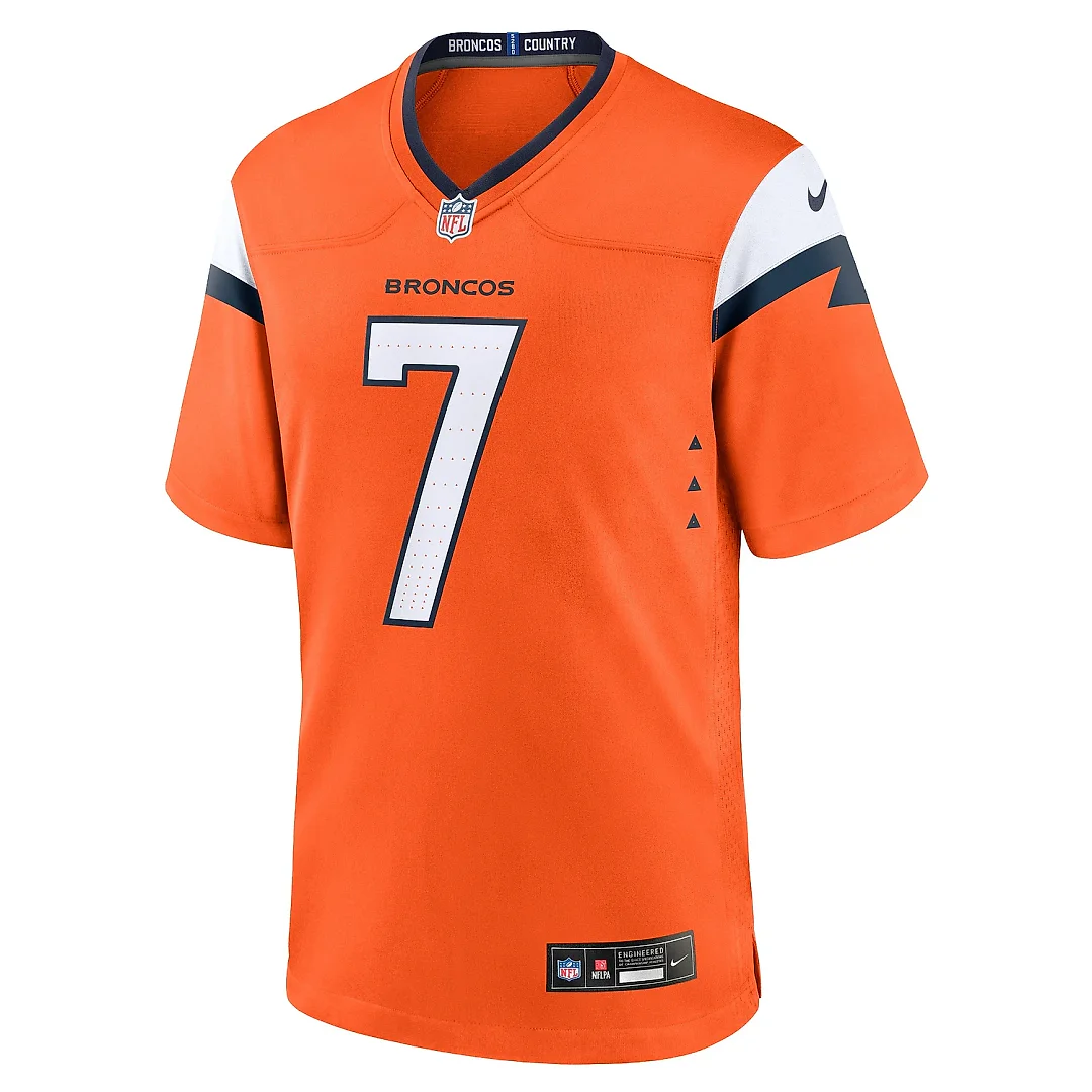 Zennovawear Men's Denver Broncos John Elway Orange Mile High Collection Retired Player Game Jersey
