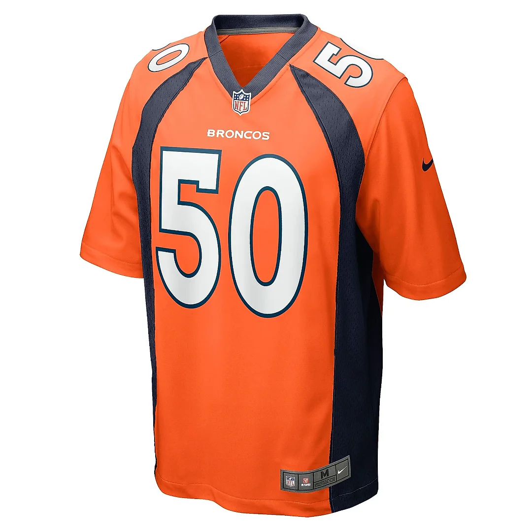 Zennovawear Men's Denver Broncos Jonas Griffith Orange Game Jersey