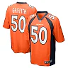 Zennovawear Men's Denver Broncos Jonas Griffith Orange Game Jersey