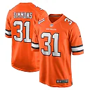 Zennovawear Men's Denver Broncos Justin Simmons Orange Alternate Game Jersey