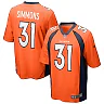 Zennovawear Men's Denver Broncos Justin Simmons Orange Game Jersey