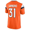 Zennovawear Men's Denver Broncos Justin Simmons Orange Vapor F.U.S.E. Limited Jersey