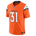 Zennovawear Men's Denver Broncos Justin Simmons Orange Vapor F.U.S.E. Limited Jersey