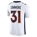 Zennovawear Men's Denver Broncos Justin Simmons White Vapor Untouchable Limited Jersey