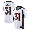 Zennovawear Men's Denver Broncos Justin Simmons White Vapor Untouchable Limited Jersey