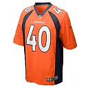 Zennovawear Men's Denver Broncos Justin Strnad Orange Game Jersey