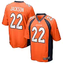 Zennovawear Men's Denver Broncos Kareem Jackson Orange Game Jersey