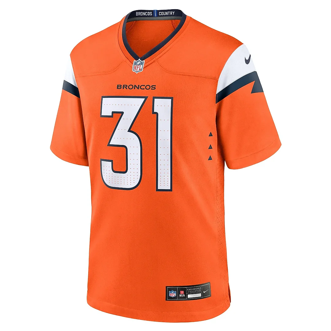 Zennovawear Men's Denver Broncos Kris Abrams-Draine Orange Team Game Jersey