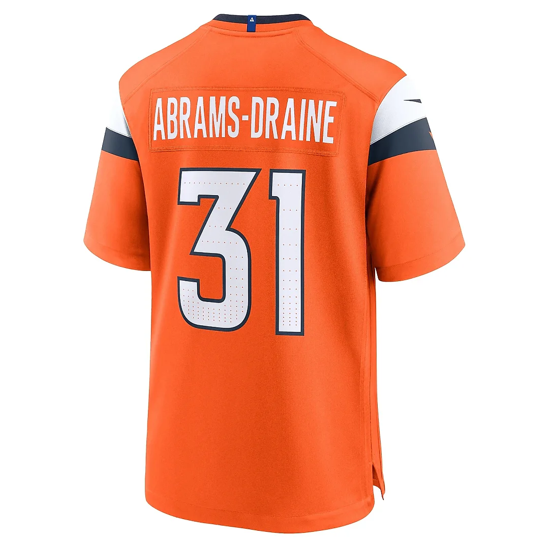 Zennovawear Men's Denver Broncos Kris Abrams-Draine Orange Team Game Jersey
