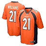 Zennovawear Men's Denver Broncos K'Waun Williams Orange Game Jersey