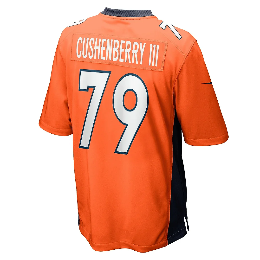 Zennovawear Men's Denver Broncos Lloyd Cushenberry III Orange Game Player Jersey