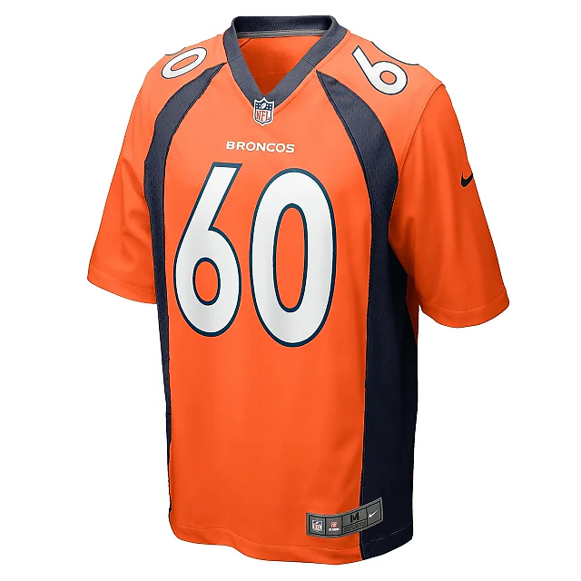 Zennovawear Men's Denver Broncos Luke Wattenberg Orange Game Player Jersey