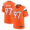 Zennovawear Men's Denver Broncos Malcolm Roach Orange Team Game Jersey