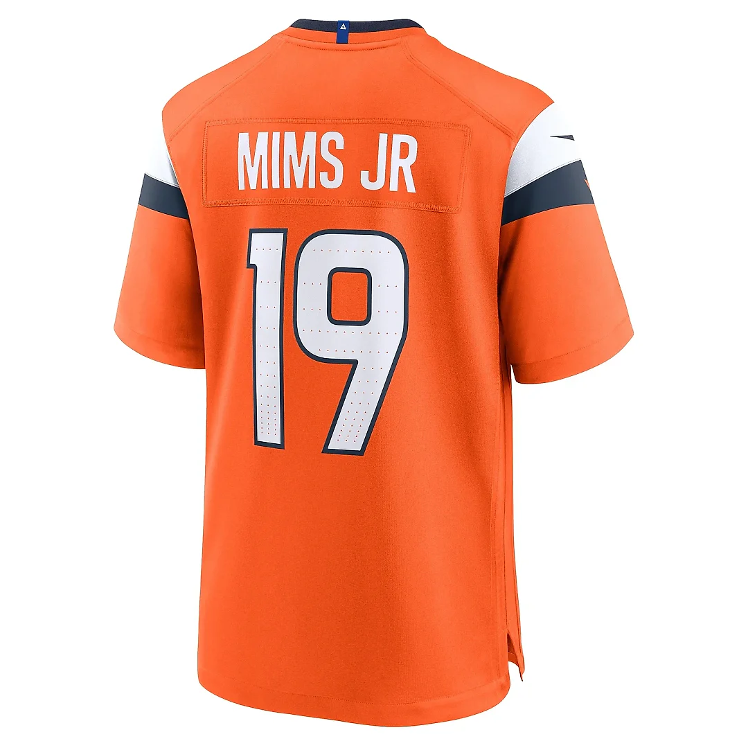 Zennovawear Men's Denver Broncos Marvin Mims Jr Orange Team Game Jersey