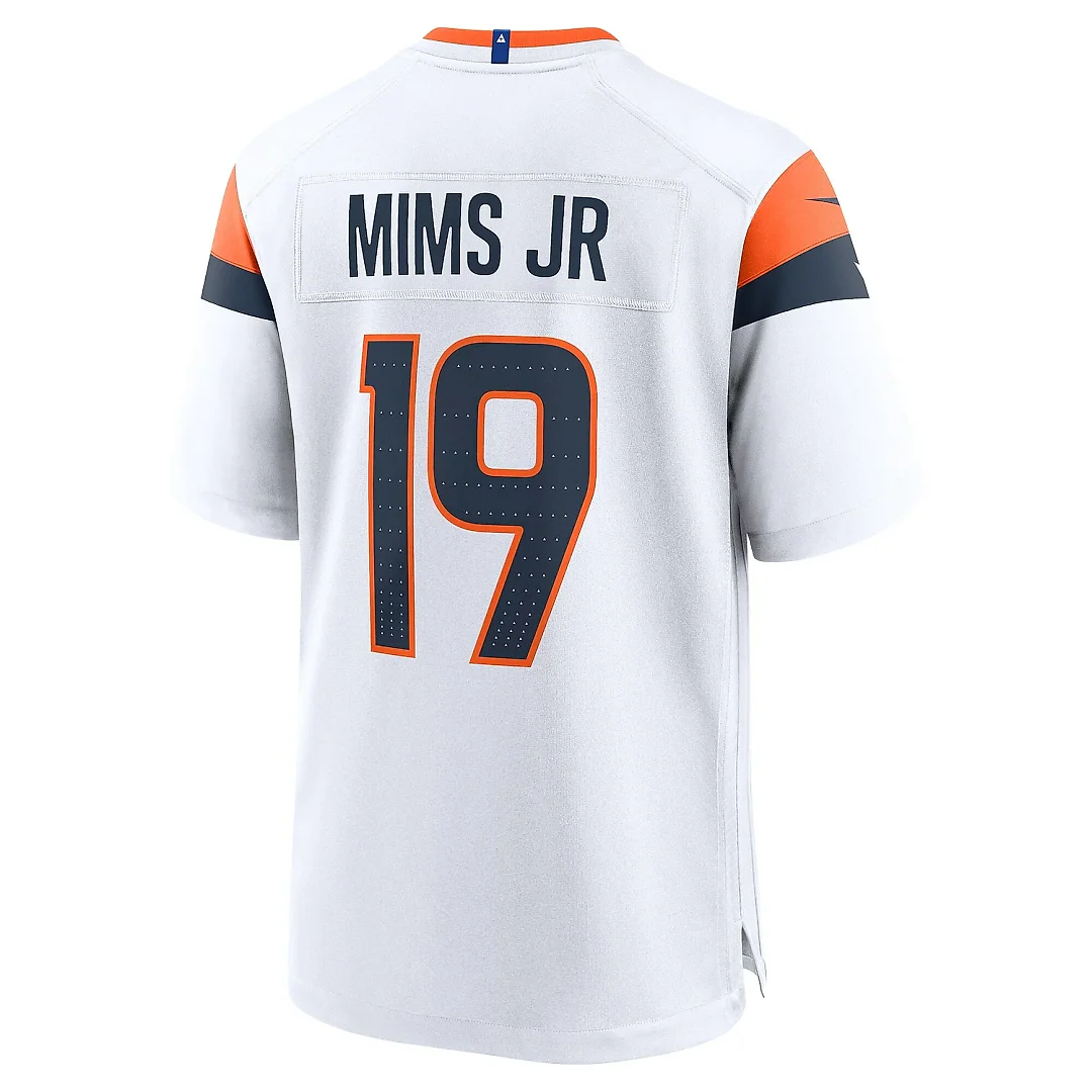 Zennovawear Men's Denver Broncos Marvin Mims Jr White Game Jersey