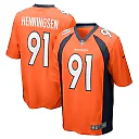 Zennovawear Men's Denver Broncos Matt Henningsen Orange Game Player Jersey