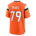 Zennovawear Men's Denver Broncos Matt Peart Orange Team Game Jersey