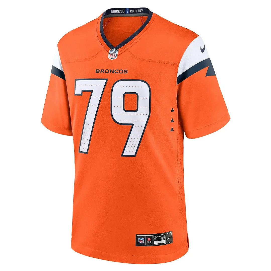 Zennovawear Men's Denver Broncos Matt Peart Orange Team Game Jersey