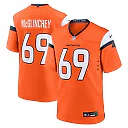 Zennovawear Men's Denver Broncos Mike McGlinchey Orange Team Game Jersey
