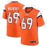 Zennovawear Men's Denver Broncos Mike McGlinchey Orange Team Game Jersey