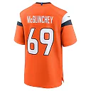 Zennovawear Men's Denver Broncos Mike McGlinchey Orange Team Game Jersey