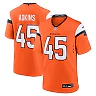 Zennovawear Men's Denver Broncos Nate Adkins Orange Team Game Jersey
