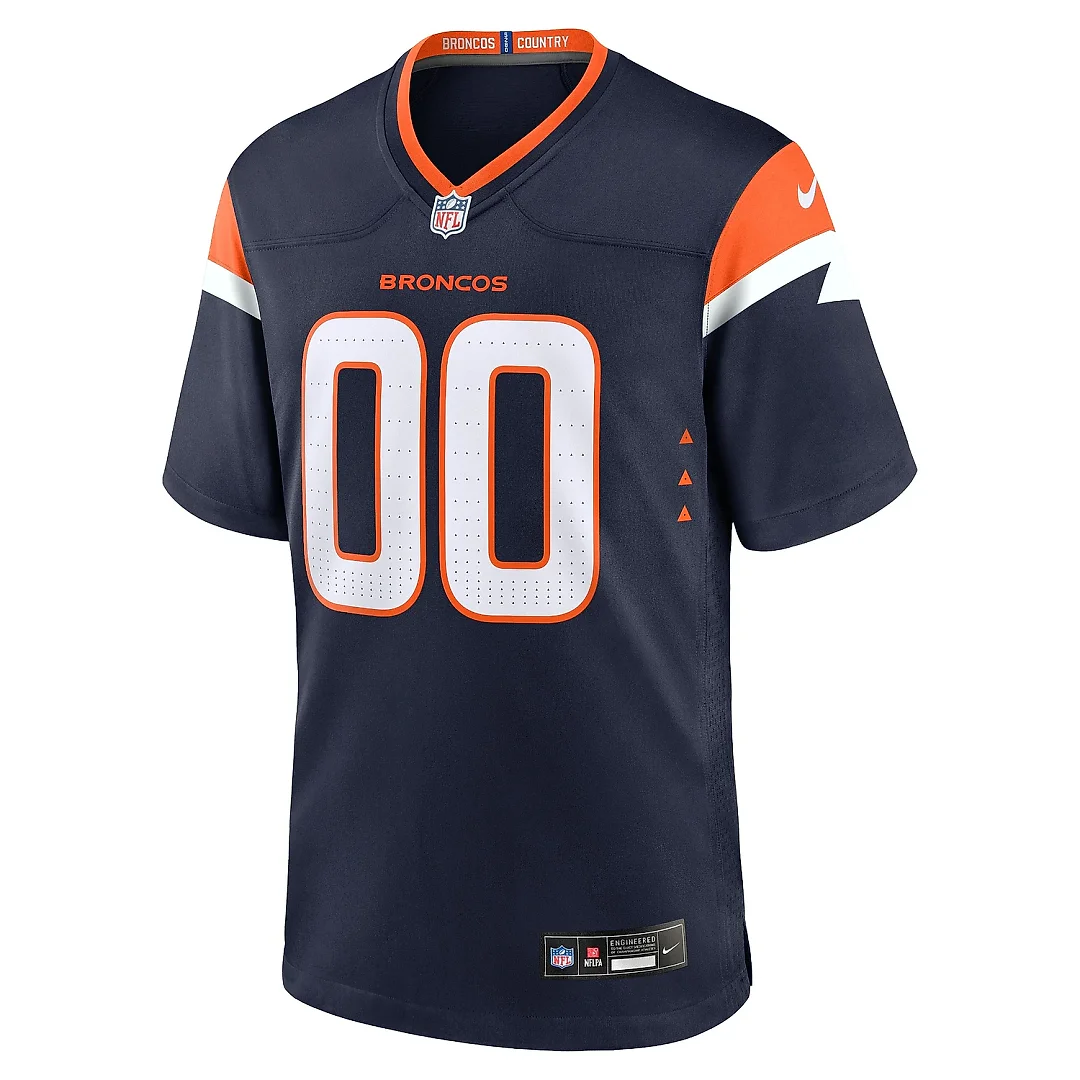 Zennovawear Men's Denver Broncos Navy Alternate Mile High Collection Custom Game Jersey