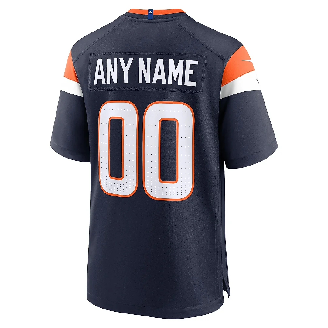 Zennovawear Men's Denver Broncos Navy Alternate Mile High Collection Custom Game Jersey