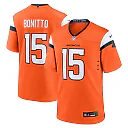 Zennovawear Men's Denver Broncos Nik Bonitto Orange Team Game Jersey