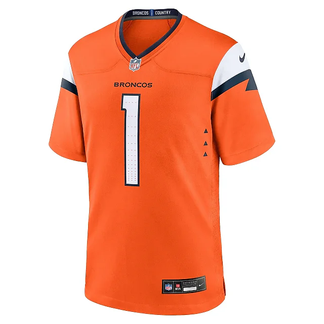 Zennovawear Men's Denver Broncos Orange 1 Dad Game Jersey