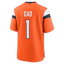 Zennovawear Men's Denver Broncos Orange 1 Dad Game Jersey