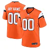 Zennovawear Men's Denver Broncos Orange Mile High Collection Custom Game Jersey