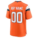 Zennovawear Men's Denver Broncos Orange Mile High Collection Custom Game Jersey
