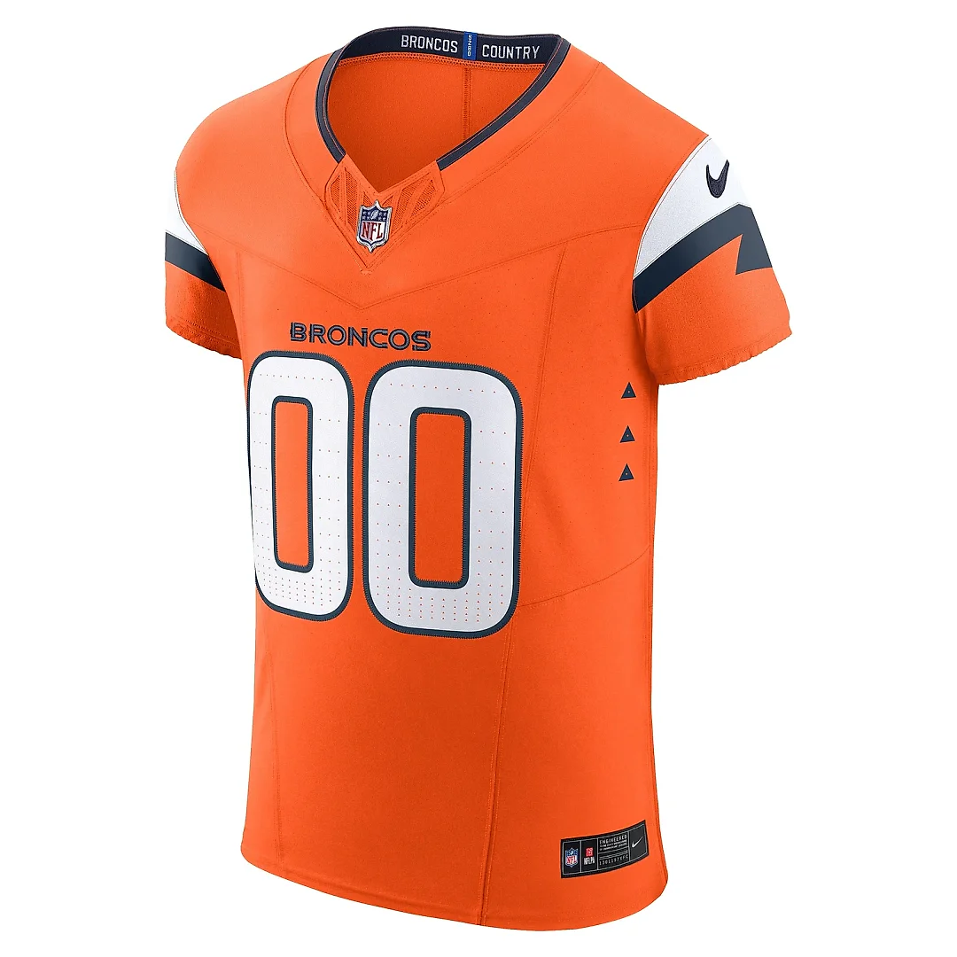 Zennovawear Men's Denver Broncos Orange Team Vapor F.U.S.E. Elite Custom Jersey