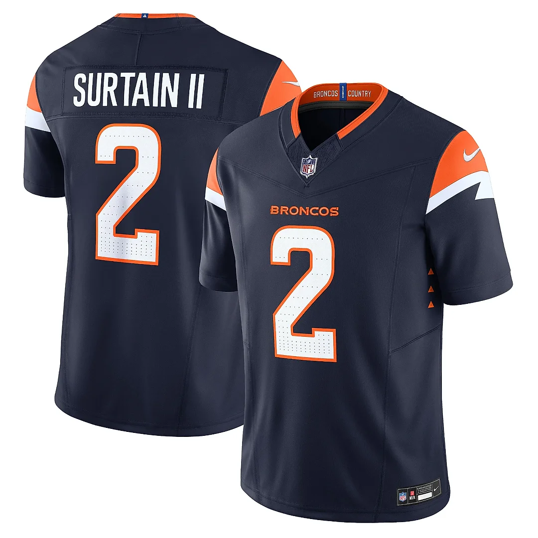 Zennovawear Men's Denver Broncos Patrick Surtain II Navy Mile High Collection Vapor F.U.S.E. Limited Jersey