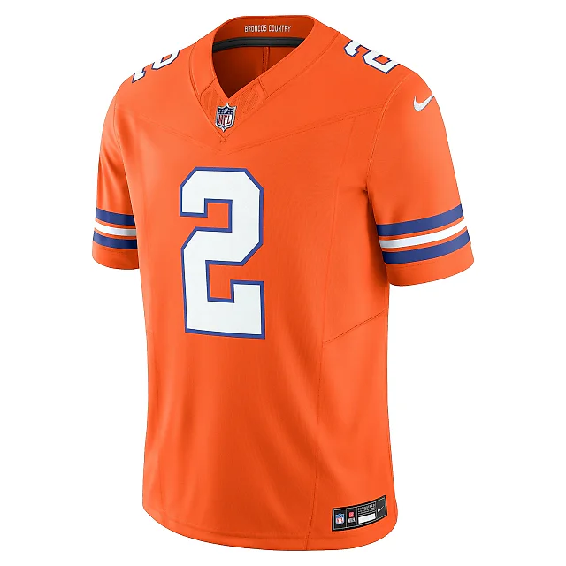 Zennovawear Men's Denver Broncos Patrick Surtain II Orange Alternate Mile High Collection 1977 Throwback Vapor F.U.S.E. Limited Jersey