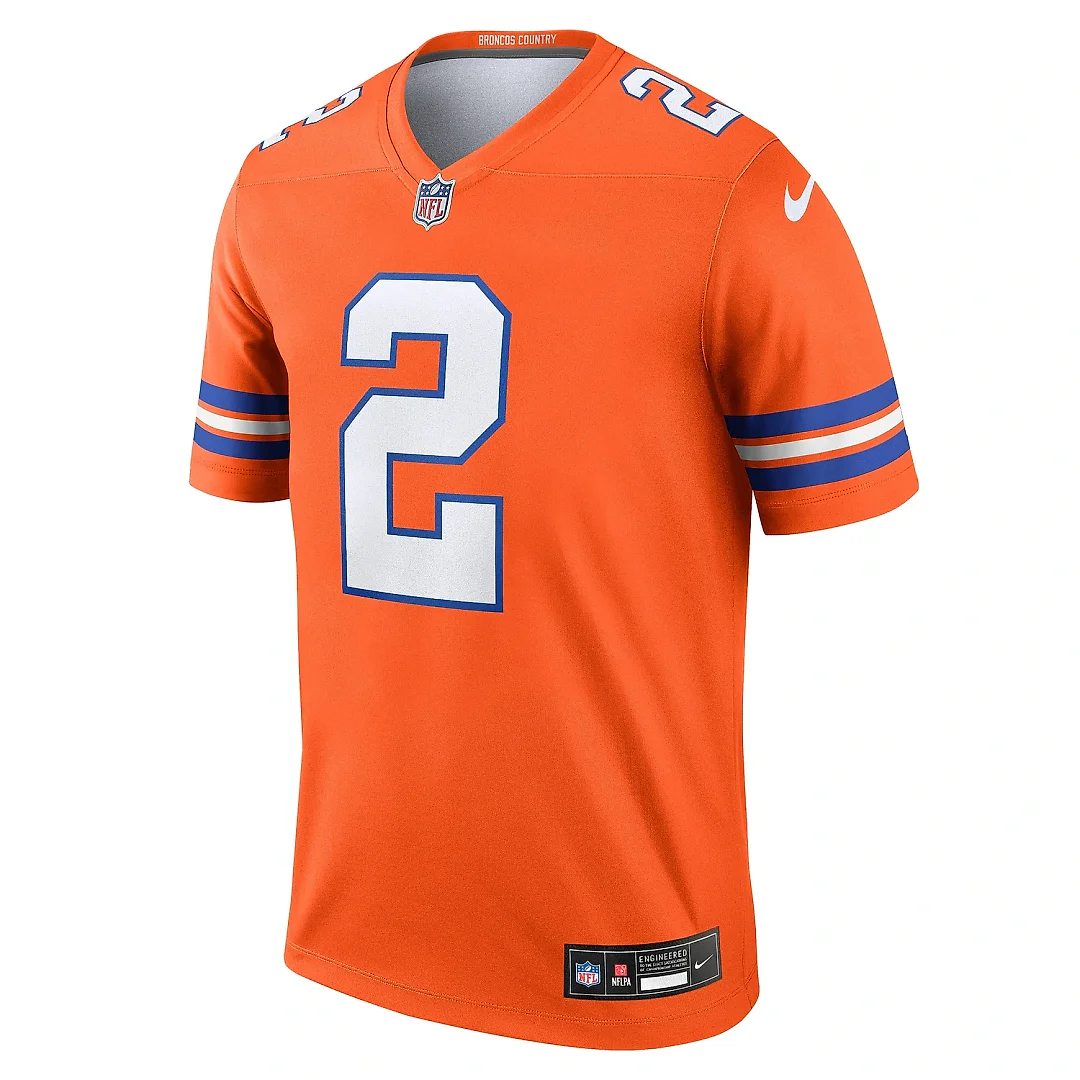 Zennovawear Men's Denver Broncos Patrick Surtain II Orange Alternate Legend Player Performance Top