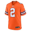 Zennovawear Men's Denver Broncos Patrick Surtain II Orange Mile High Collection 1977 Throwback Player Game Jersey