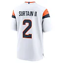 Zennovawear Men's Denver Broncos Patrick Surtain II White Mile High Collection Game Jersey