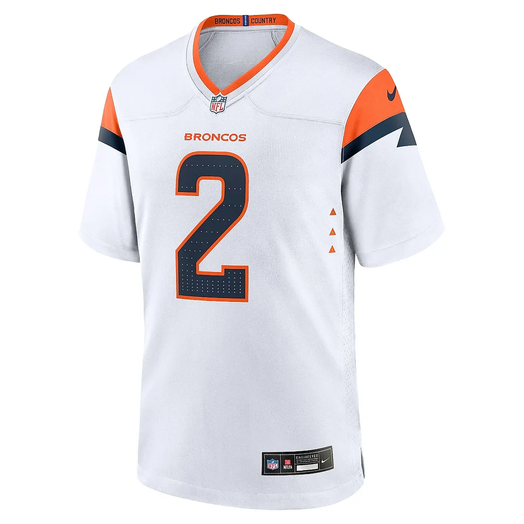 Zennovawear Men's Denver Broncos Patrick Surtain II White Mile High Collection Game Jersey
