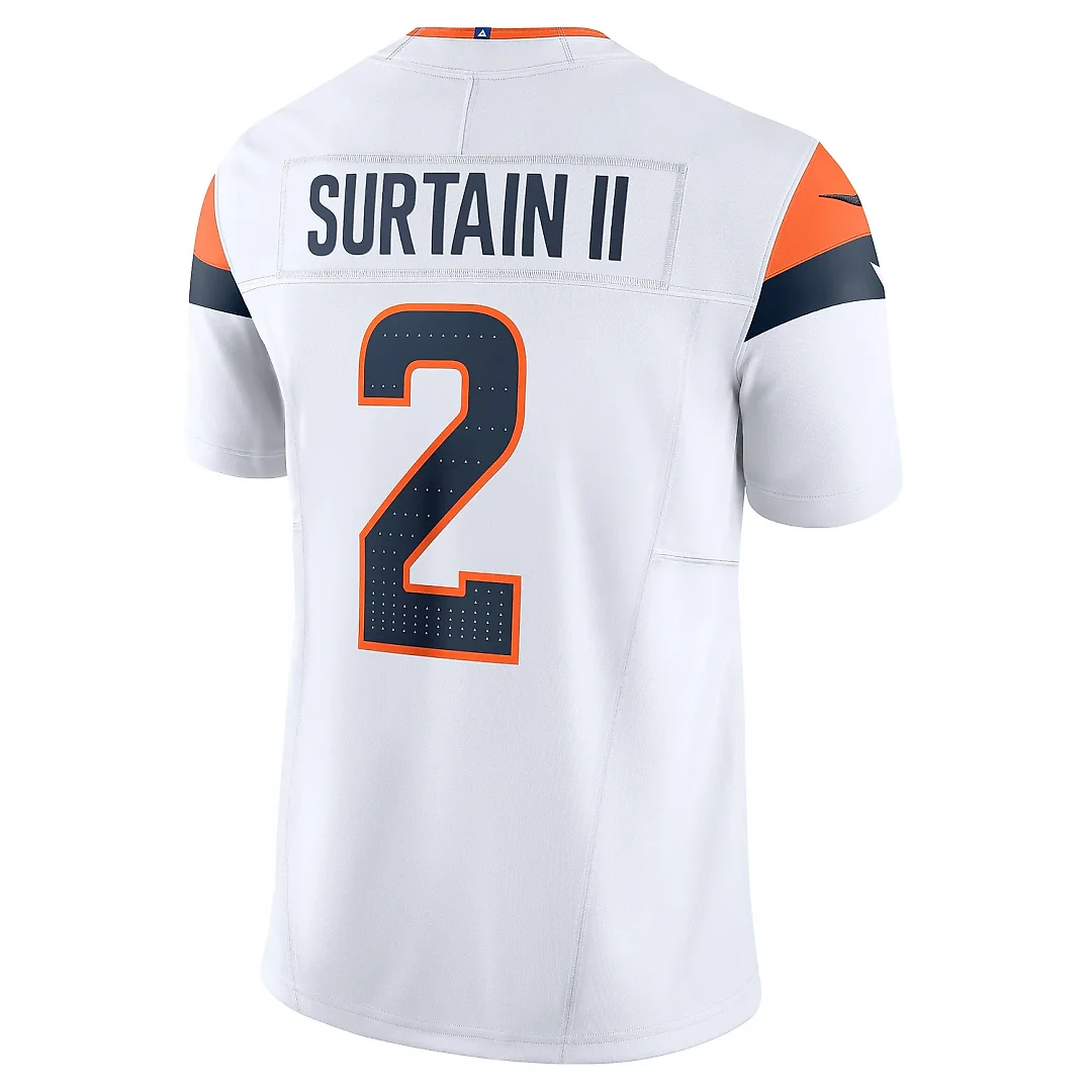 Zennovawear Men's Denver Broncos Patrick Surtain II White Mile High Collection Vapor F.U.S.E. Limited Jersey