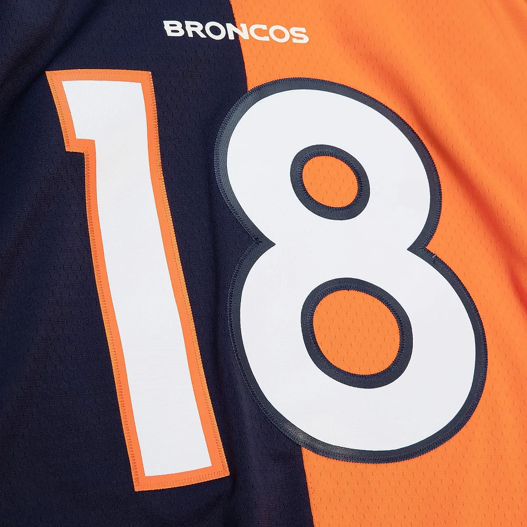 Zennovawear Men's Denver Broncos Peyton Manning Mitchell & Ness Navy/Orange 2015 Split Legacy Jersey