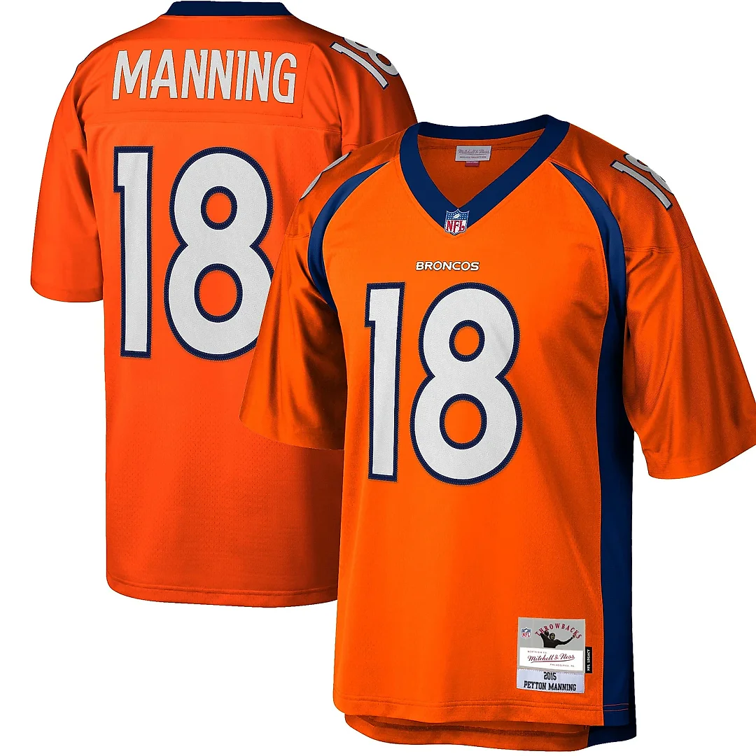 Zennovawear Men's Denver Broncos Peyton Manning Mitchell & Ness Orange Big & Tall 2015 Retired Player Jersey